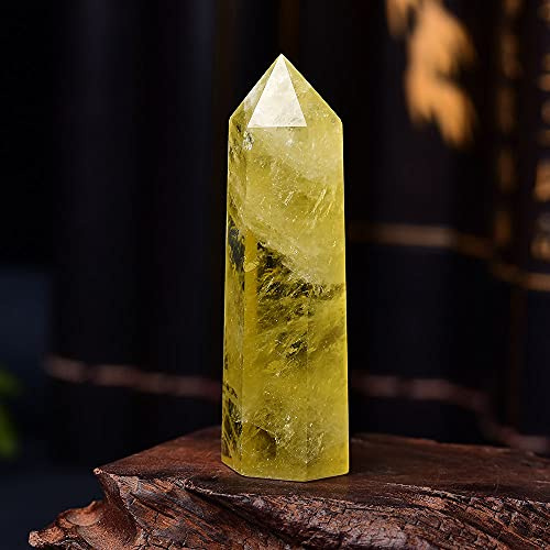 1 st naturlig citrin Crystal Point Obelisk gul kvartsstav Vacker prydnad för heminredning Stenpyramid, naturlig citrin, 30,40 mm