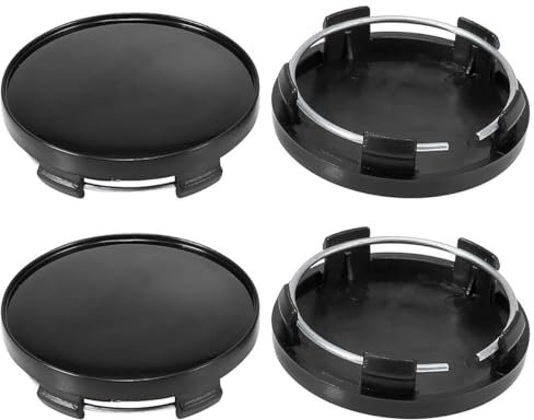 LEEQ Radkappen - 4 Stück Felgenkappen, Nabendeckel, Nabenabdeckung,Universal ABS Silber Nabenkappen, für Radnaben, Auto Zubehör, Radnaben(Außendurchmesser 60mm)