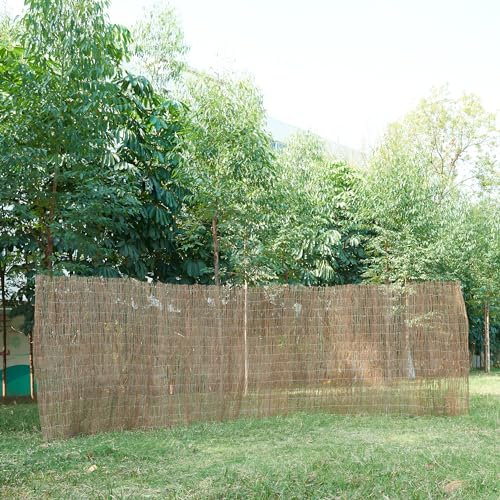 casa.pro Brushwood Fence Brielle Brushwood mat 500 x 100 cm Privacy Screen Made of Brushwood 0.9 kg/m² Garden Fence Balcony Panelling