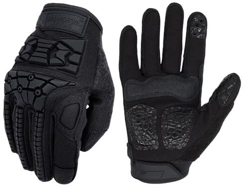 Seibertron T.F.F.I.G Guanti Dito intero tattico Militari Unisex Flessibile Protezione Caccia da Combattimento Airsoft Paintball Motorcycle Moto Equitazione Esternoné Camping Chasse Vélo Nero S