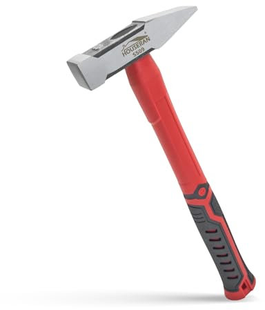 HOUSERAN Marteau de Serrurier 400g - Petit Marteau en Acier Traité Thermiquement Poignée Anti-dérapante pour Mécaniques et Bricolage