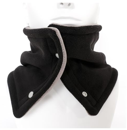 Halsduk halsduk 1 styck unisex vinterslinga tubhalsduk tjock mjuk termisk dubbelsidig halsduk med knappar rund halsduk halsvärmare för skidåkning motorcykel cykel löpning utomhus skidor (1#)