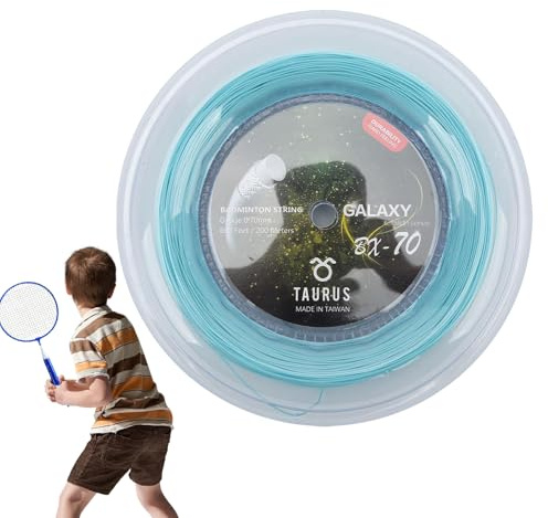 Long fil de raquette de badminton – Corde de rechange pour raquette de badminton, accessoire de pièce de rechange pour raquette de badminton, corde de rechange haute élastique de 200 m pour débutants