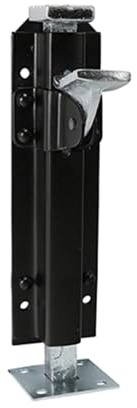 Epoxy Black Heavy Duty Iron 8 (200mm) Door Mount Foot Operator Bolt Latch Lock Ideal for – Barn Door, Garden Gate, Shed Doors Wooden Gates Garage Gates