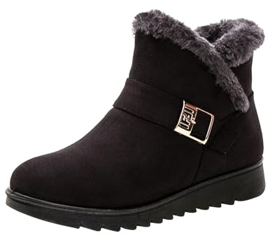 Générique Femmes Bottes de Neige Chaud Fourrure Impermeable Antidérapant Bottines Chausson Doublure Boots Chaude Bottines Imperméables Botte Fourrées Femme Bottes et Boots Fourrées Botte de Neige