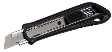 Taglierino universale, 18 mm, per tappeti, lama in acciaio