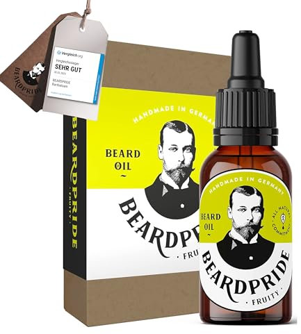 BEARDPRIDE Bio Bartöl Herren I Original Bart Öl aus dem Barbershop I Bartpflege Öl für weichen Bart I 100% naturreines Bartwuchsöl I Beard Oil