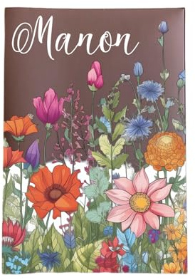 Porte ordonnance motif fleurs jardin pour ranger ordonnance, carte vitale, carte mutuelle, rangement dossier médical ref C1018 (Taupe)