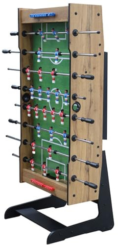 Leomark Tavolo da calcio in legno 140x72x86 cm, tavolo pieghevole per bambini e adulti, gioco di calcio balilla, biliardino, campionato sportivo per famiglie, coppa del mondo di sport SpaceFlex…