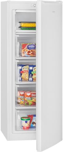 Bomann Gefrierschrank 143cm I 4 Sterne-Gefrierfach I Temperaturbereich: ≤ -18°C I Tiefkühlschrank leise 40dB I wechselbarer Türanschlag I Gefrierschrank gross I 168L Freezer I GS 7364 weiß