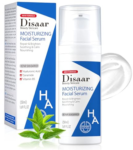 50ml Feuchtigkeitsspendendes Hyaluronsäure Serum,Anti-Trockenheit, Aufpolsterndes Gesichtsserum für trockene bis normale Haut,Serum zur Augenpflege & Gesichtspflege,Spendet Feuchtigkeit