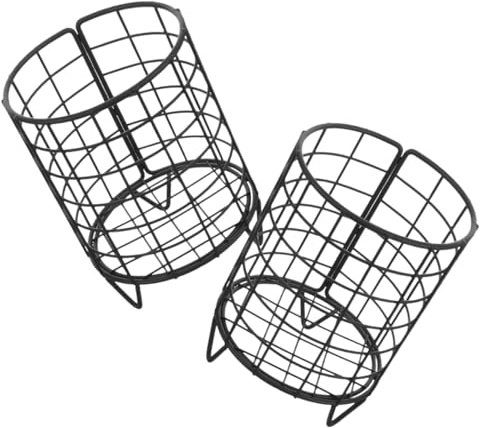 jojofuny Lot De 2 Mangeoires à Foin Métalliques pour Lapins Et Cobayes, Support Stable en Fer Mat Noir, Capacité Moyenne, Alimentation Pratique en Cage pour Petits Animaux