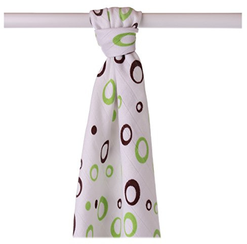 XKKO BMB090032A Lot de 2 Langes en Bambou pour Langer, Allaitement, Couverture légère, 90 x 100 cm Vert