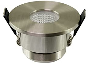 oniroview Kit Faretto a Led 5W 3000K per Box Doccia Stagno IP44 da Incasso su Cartongesso Acciaio Satinato