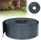 UISEBRT Rasenkante Kunstoff 100m - Lawn Edging Roll Plastic Beeteinfassung Gartenzaun Beetumrandung Rasenbegrenzung Lawn Border Garten Dekorativ (100 m x 12 cm, Anthrazit)