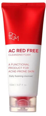 BOM AC Red Free Cleansing Foam – Koreanskt Rengöringsskum, Intensiv Återfuktning, Alla Hudtyper, Lyster & Fasthet, Koreansk Formula, Daglig Användning | K-Beauty 150ml