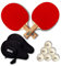 Best Sporting Tischtennis-Schläger Set 'Hobby+' I 2 x Hobby Schläger & 6 x 1* Tischtennis-Bälle I Tischtennis Set inkl. 2 x Tischtennisschläger Hülle mit Ballfach I Tischtennis Zubehör