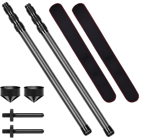 Telescoping Tarp Poles Heavy Duty Adjustable, Carbon Fiber Tent Poles, Portable & Lightweight for Tent Fly, Awning, Outdoor Camping, Hiking 5.6FT
