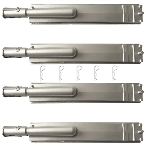 4-pack uppgraderad 15 13/16 tum gjuten rostfritt stål brännare gasgrill reservdelar för Jennair 720-0061, 720-0062, 720-0063, 720-0100, Nexgrill 720-0671, 720-0165, Charbroil gasgrillmodeller