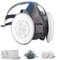 HUGUARD Maschera respiratoria in silicone con valvola di espirazione Cool-Flow e meccanismo a sgancio rapido, maschera protettiva per polveri sottili, maschera P3, maschera abrasiva riutilizzabile con