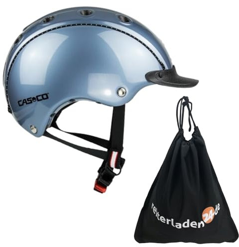 RL24 - Casco Kinder Reithelm Choice Turnier inkl. Schutzbeutel – Mädchen & Jungen Reitkappe – Helm zum Reiten, Fahrrad- & Skifahren – Reiterhelm in Blau/Grau Glanz – Gr. S (52-56 cm)