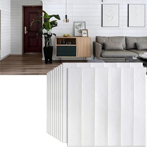 QYANPEN 20Pcs Oak Wooden 3D Wallpaper for Living Room Self Adhesive Wall Paneling Peel And Stick Wall Tiles Ceiling Tiles Self Adhesive Polystyrene Ceiling Tiles Kitchen Bathroom Floor,C