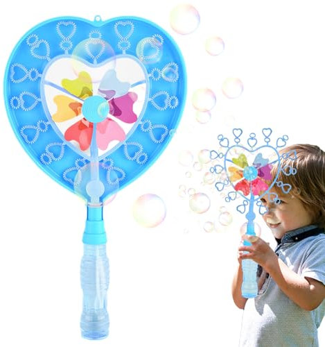 Seifenblasenmacher, Seifenblasenmaschine,Herzblasenstab | Seifenblasenstab für Mädchen mit Blasen, Nachfülllösung für Partygeschenke, Aktivitäten im Freien, Osterkörbchenfüller