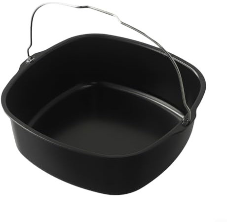 Stampo antiaderente per torte in alluminio da 7/8 pollici, per friggitrice ad aria calda, accessorio da cucina, per forno a microonde, forno a microonde, friggitrice ad aria calda, colore nero (8
