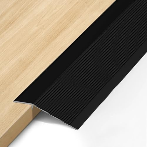 Rampa per davanzale in alluminio, 0,9 m x 100 mm, autoadesiva, profilo di transizione, bilanciamento dell'altezza 8 – 40 mm, listello di transizione per porte di apertura, rampe, legno, laminato