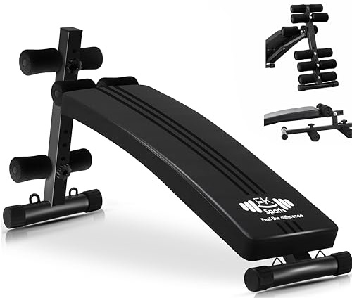 FK Sports Adjustable Weight Bench - Sit up Bench for Bench Press & Abs Workout, Gym Bench with 6 Adjustable Levels, 250KG Heavy-Duty Workout Bench | Foldable Bench With Band Hooks (250, Kilograms)