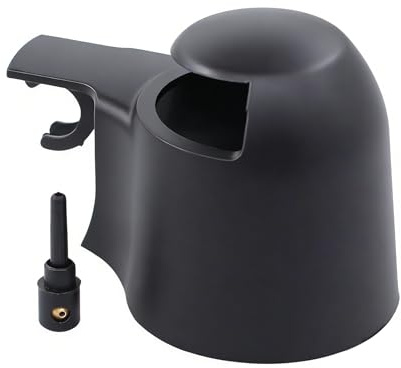 Set di 2 cappucci per braccio tergicristallo posteriore e ugelli lavavetro posteriori per VW Golf 5 Passat B6 B7 Touran Polo Tiguan Scirocco Skoda Fabia Roomster Yeti, OEM 6Q6955435D 3B9955985A