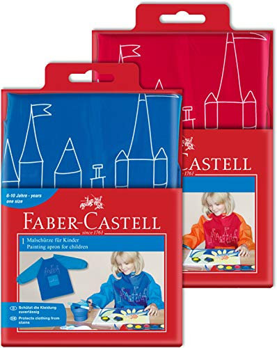Faber-Castell Kinder-Malschürze, Einheitsgröße (Blau + Rot)