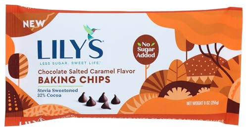 Lily's Chocolate Chocolate Salted Caramel Flavor Baking Chips 9 Ounce