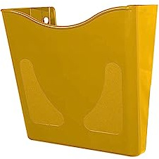 Deflecto Yellow Portrait A4 Wall Mounted Document Holder with Antimicrobial - A4 Sign Holder - A4 Leaflet Holder Wall Mounted Letter Rack Leaflet Display Stands A4 Poster Holder Brochure
