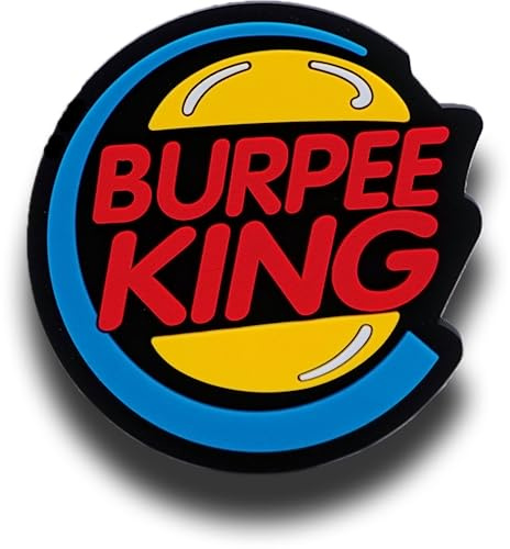 Parche Para Mochila Tactica - Burpee King-Diametro 66mm - Parches De Cross Training Para Mochilas Militares - Accesorio Para Gym Diseñado En España Para Mochilas Y Chaleco