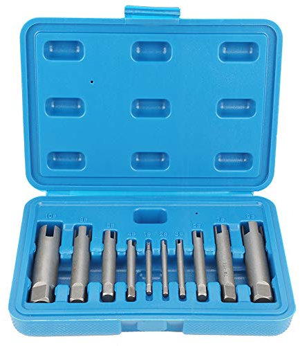 Gewindebohrer Set für Abisolierte Schrauben, Stahlwolle Gewindebohrer mit gebrochener Spitze, 10 Stück in 1 Set