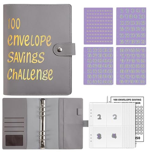100 Envelope Challenge Binder, Easy And Fun Way To Save 5,050, Savings Challenges Binder, 100 Envelope Challenge Kit, Savings Challenges Book With Envelopes