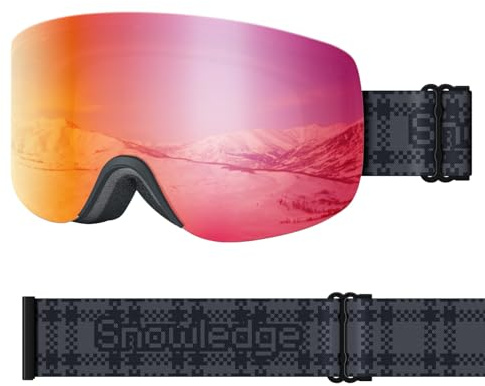 Snöskyddsglasögon för kvinnor och ungdomar, cylindriska skidglasögon, anti-dimma/UV400-skydd, perfekt för damer, tonåringar, små ansikten snowboardglasögon