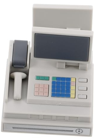 ERINGOGO Mini Caisse Enregistreuse Enfants Jouets Maison De Jouets Meubles De Poupée Enfant Caisse Enregistreuse pour Les Tout-Petits Mini Bébé Poupée Panier