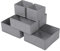 Set da 6 Organizzatori per Cassetti, Organizer per Armadio, Separatori per Cassetti, Ideale per Riporre Calze e Biancheria Intima, Grigio