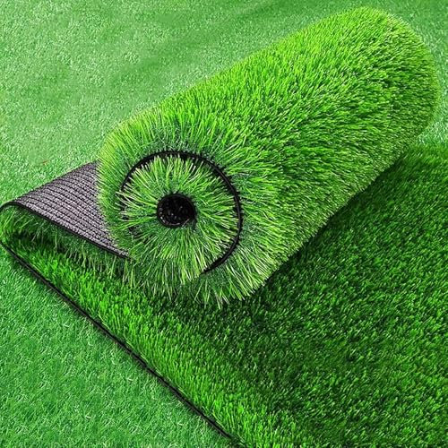 JCSRYD Grüne Kunstrasen Teppich für Den Eingangsbereich, Realistischer Rasenteppich-Trainingsteppich für Hunde mit Abflusslöchern(3.2 * 9.8ft/100 * 300cm)