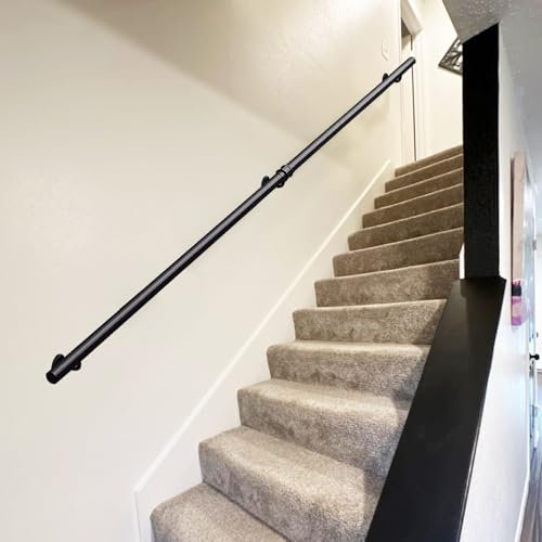 Escalera de metal resistente para montaje en pared de 600 cm, barra de seguridad antideslizante para soporte de escalera