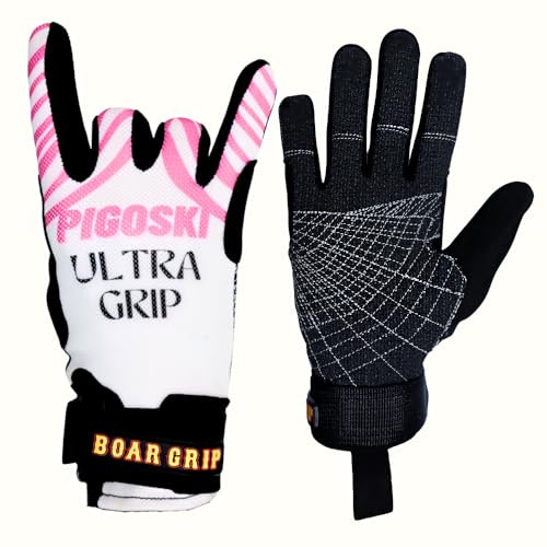 PIGOSKI Pink Zebra Ultra Light Weight Water Ski Gloves UV Protection Sailing Gloves for Men and Women M