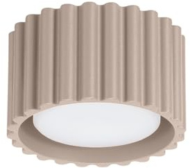 SOLLUX lighting Taklampa i aluminium, takspotlight, 1 låga, LED-lampa, taupe, aura