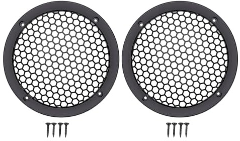 Fafeicy 6,8 Tums Bilhögtalarskydd Rostsäkert Dammsäkert Subwoofer Gallerskydd med Robust Plastram Järnnät för Högtalarskydd och Förlängd Livslängd (Bilhögtalarskydd)