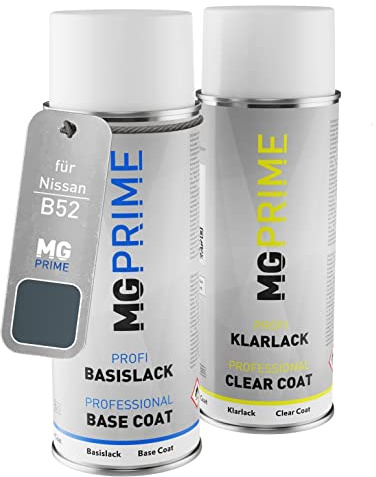 MG PRIME Billack sprayburk för Nissan B52 Faded Denim Metallic + klarlack