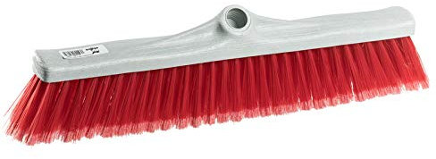 Cepillo barrendero Industrial 50 cm Fibra Suave PVC Color Rojo