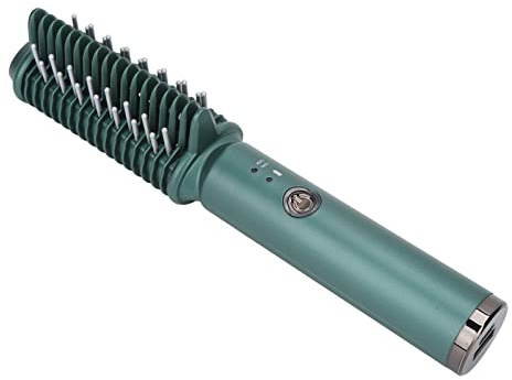 ciciglow Kabelloser Haarglätter und Lockenwickler, Keramik Lockenstab und Haarglätterbürste mit 2600-mAh-Akku, Sofortiges Aufheizen, für Den Friseursalon zu Hause