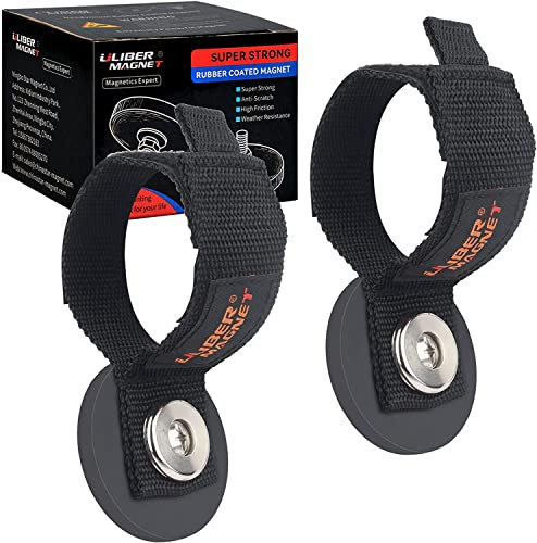 ULIBERMAG Crochets magnétiques forts, gestionnaire d'outils de stockage magnétique lourd, rallonges, tuyaux, câbles, cordes, outils, pickup, RV et atelier (Pack de 2)