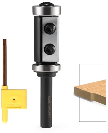 Fresa a filo con piastrine intercambiabili 8mm, fresa per smussare con 2 superfici di taglio, in metallo duro, D=19mm, NL=30mm, cuscinetti superiori e inferiori, fresa per smussare per lavorazione dei